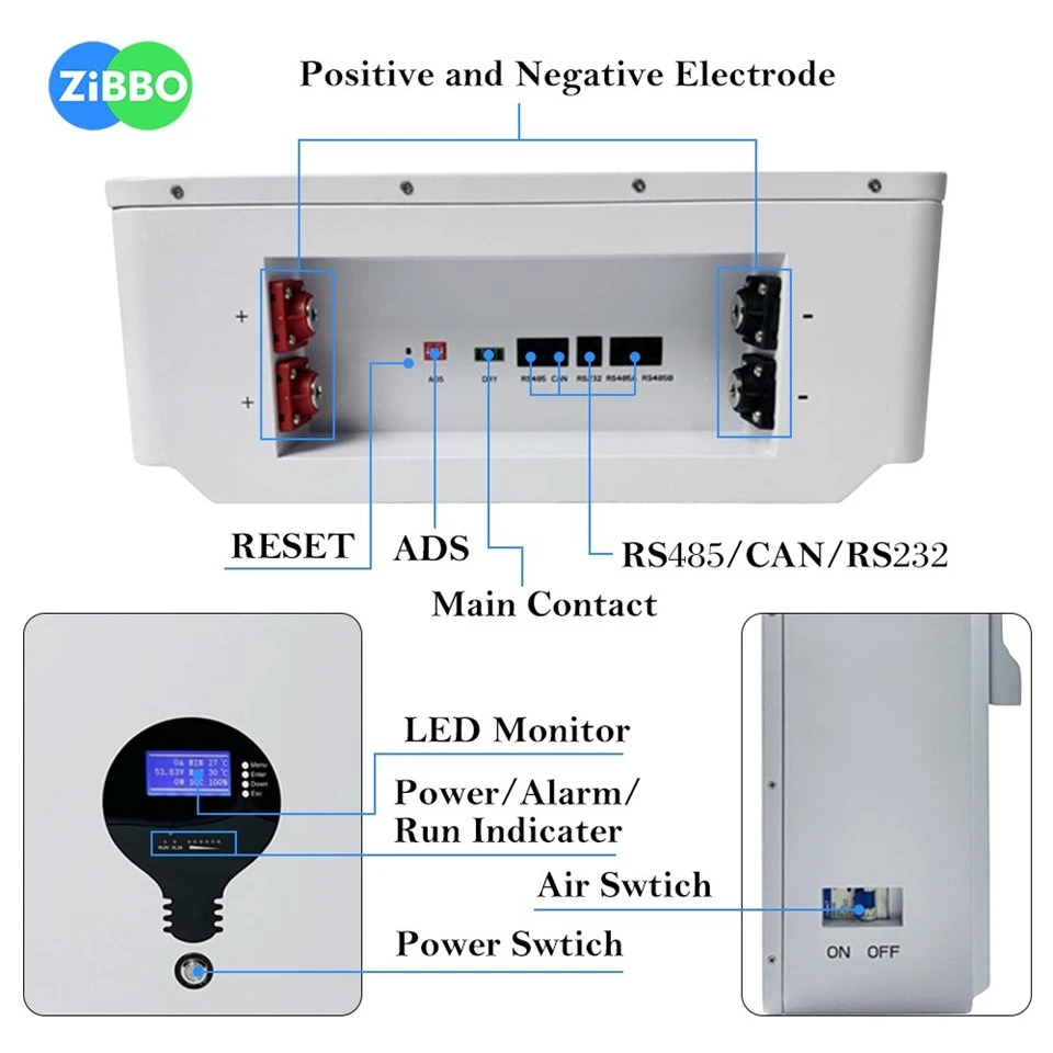 Solar Energy Storage System 24V 48V 100Ah 200Ah Lithium Iron Phosphate Battery